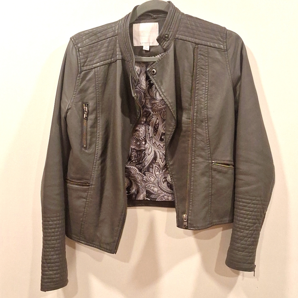 Anthropologie brand vegan leather jacket XS